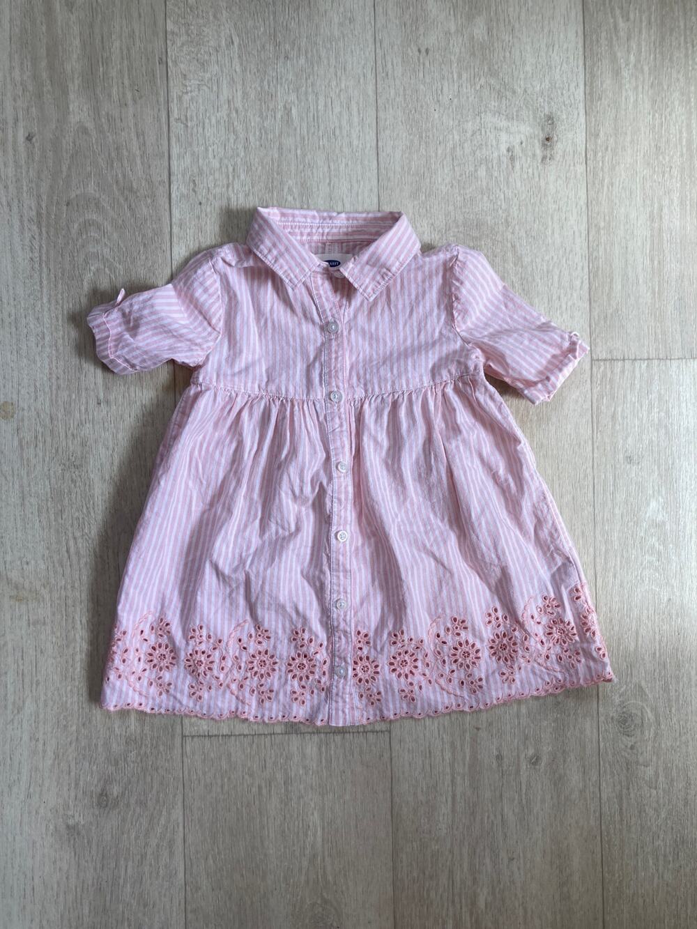 Old Navy Pink Striped Toddlers Dress, Size 2T